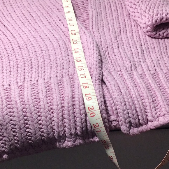 Free People Glow For It Chunky Knit Cardigan New Blossom (Lilac) Large - Picture 12 of 13